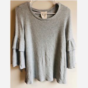Fantastic Fawn Ruffled Sleeve Sweater